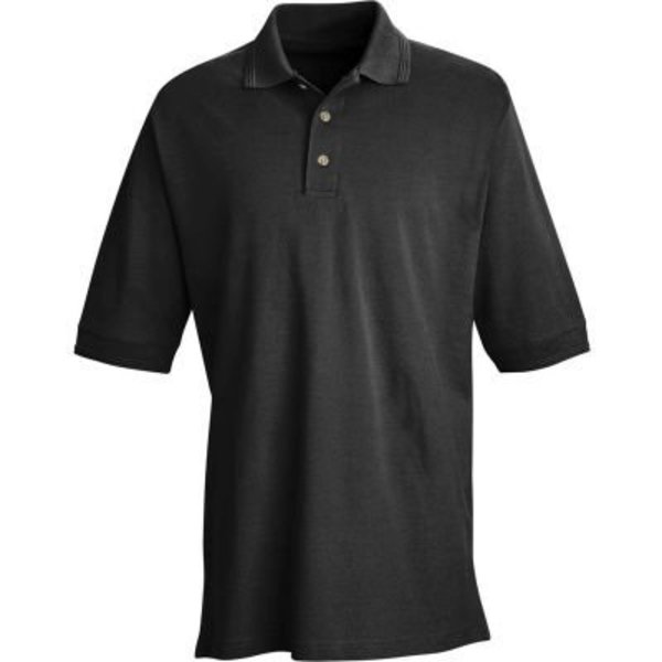 Vf Imagewear Red Kap® Men's Cotton Short Sleeve Basic Pique Polo Black 3XL - 7701 7701BKSS3XL